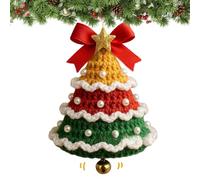 Knitted Christmas Decoration, Crochet Christmas Tree Decoration, Handmade Decorative Hanging Craft Decoration for Beginners