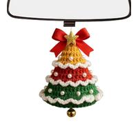 Knitted Christmas Decoration, Crochet Christmas Tree Decoration, Pendant for Parties, Beginners, Car Interior Mirror, Handmade