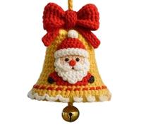 Knitted Christmas Ornaments, Handmade Crochet Pendant Accessories for Holiday Decoration, Soft Yarn Hanging Decor with Craft Display Function, Festive Accessory