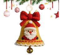 Knitted Christmas Ornaments | Santa Tree Wreath Bell Bauble Pendants | Crochet Bauble Pendants Decorations for Indoor Doors Window Holiday Festivals Party Craft Lovers