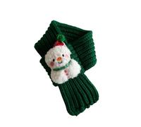 Knitted Christmas Scarf with Acrylic Fabric, Snowman L | Holiday Themed Print, Seasonal Accessory, Warm Winter Design for Cats Puppies Kittens, Pet Photography