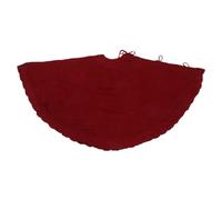 Knitted Christmas Tree Skirt Red 48 Inch Rustic Farmhouse Christmas | Chunky Cable Pattern, Universal Fit, Machine Washable, Fade-resistant Finish, Easy Storage for Home Parties and Winter Décor
