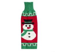 Knitted Christmas Wine Bottle Cover Santa Design(B)