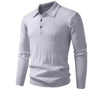 Knitted Coat Thick Sweater for Men Overcoat In The Autumn Winter Of 2025 The Selling Border Pullover Knitted Sweater Jacket For Men Collar Outwear for Outdoor Hiking Work Walking (Grey, XXXL)
