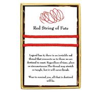 Knitted Colors Red String Bracelets Couples Gifts for Boyfriend and Girlfriend Handmade Red String of Fate Bracelets Kabbalah Protection Good Luck Simple Matching Bracelets for Lover Women Men