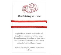 Knitted Colors Red String Bracelets Couples Gifts for Boyfriend and Girlfriend Handmade Red String of Fate Bracelets Kabbalah Protection Good Luck Simple Matching Bracelets for Lover Women Men