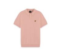 Cotton Short Sleeve Knitted Polo Shirt Pink Grapefruit XL