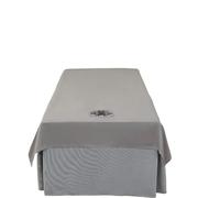 Knitted Cotton Solid Color Delicate Skin Friendly Beauty Salon Bed Sheet Tuina Massage Therapy with Holes Foot Cover for Spa Beauty Salon(Grey,120x230cm with Hole)