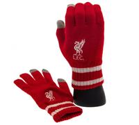 (One Size, Red) Liverpool FC Childrens/Kids Knitted Crest Touch Gloves