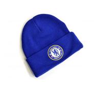 Knitted Crest Turn Up Hat Chelsea FC Blue One Size