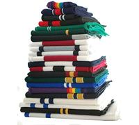 Knitted Cuff, Waistbands and Welts for Trimming and Edging Garments. Cuffing Knit Rib Fabric Panels, Plain & Stripe Designs by Neotrims [10: White,Black | 105x13.5cm | 1pc]