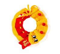Knitted Dog Collar - Year Of The Snake Kitten Bib | Adjustable Cute Collar Bib for Cats and Dogs for Birthday Photography Props