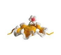 Knitted Dog Hat | Cute Knitted Hats For Pets | Lightweight Design Wool Knitting Pet Hat | Small Flower Medium Dogs Cosplay Hat Wool Weaving Craftsmanship Comfortable Cat Hat Accessories