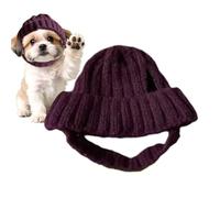 Knitted Dog Hat | Elastic and Soft with Ear Holes, Knitted Hat for Pets in Winter - for Family Gatherings Travel Walks Christmas Thanksgiving Halloween Photos Party