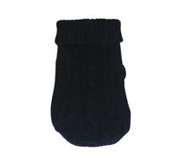 Knitted Dog Sweater for Small & Medium Dogs - Warm Winter Pet Clothes for Chihuahua, Yorkshire Terrier & Puppies - Soft Yarn Dog Jumper - Cozy Pure Cotton Knitwear for Cold Weather(Black,S (6) 1-2KG)