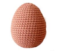Knitted Easter Egg Ornaments Handcrafted Plastic Decor for Table Settings Hanging Swirl Decorations Spring Decor 6cm Multi-Color(Clay Powder)