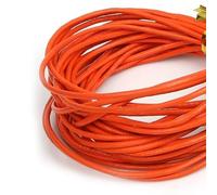 Knitted Fabric Cover Twisted Cloth Wire, 1-3mm Multicolor Leather Cords 5m For Jewelry Making Bracelet Necklace DIY(Orange Red,1mm)