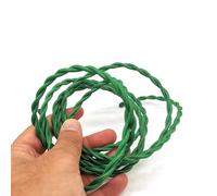 Knitted Fabric Cover Twisted Cloth Wire, 2-core 0.75mm² braided twisted fabric light cord(Green,10m)