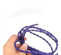 Knitted Fabric Cover Twisted Cloth Wire, 2-core 0.75mm² braided twisted fabric light cord(Purple,50m)
