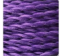 Knitted Fabric Cover Twisted Cloth Wire, 2-core 0.75mm² woven fabric chandelier cord in multiple colors and sizes(Purple,20meter)