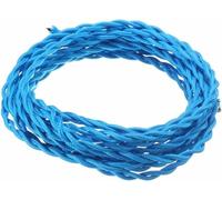 Knitted Fabric Cover Twisted Cloth Wire, 2-core 0.75mm² woven fabric chandelier cord in multiple colors and sizes(Blue,30meter)