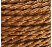 Knitted Fabric Cover Twisted Cloth Wire, 2-core 0.75mm² woven fabric chandelier cord in multiple colors and sizes(Auburn,1meter)