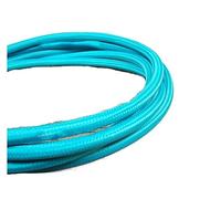 Knitted Fabric Cover Twisted Cloth Wire, 2 Core Flexible Lamp Power Cord Copper Conductor 250V Multicolor Multiple Sizes(Sky Blue,0.5meter)