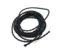 Knitted Fabric Cover Twisted Cloth Wire, Twisted Cloth Covered DIY Lamp Cord Wire 18 Gauge 2 Conductor Multicolor 1-30m(Black,10m)