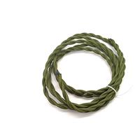 Knitted Fabric Cover Twisted Cloth Wire, Twisted Cloth Covered DIY Lamp Cord Wire 18 Gauge 2 Conductor Multicolor 1-30m(Army Green,10m)