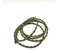 Knitted Fabric Cover Twisted Cloth Wire, Twisted Cloth Covered Lamp Cord 2 Core 0.75mm Multicolor 1m-30m(Army Green,20m)