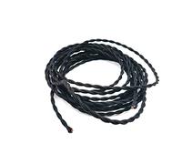 Knitted Fabric Cover Twisted Cloth Wire, Twisted Cloth Covered Wire 18 Gauge 2 Core 0.75mm Multicolor 1-30m For DIY Projects(Black,20m)