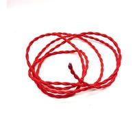 Knitted Fabric Cover Twisted Cloth Wire, Twisted Hemp Rope Cloth Covered Wire 2 Core 0.75mm Multicolor 1-30m(Red,5m)