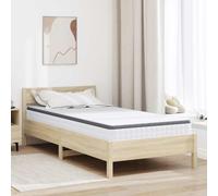 Knitted Fabric Mattress White & Grey 90x200 cm Medium Soft Bonnell Spring