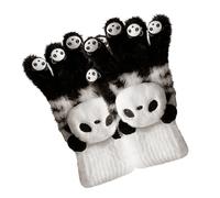 Knitted Finger Gloves - Soft Polyester Material, Full Coverage Design, Cute Panda Pattern, Comfortable Wear | For Women Teens Adults Travel Commuting School Outdoor Activities Cold Weather Style Charm