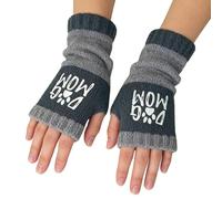 Knitted Fingerless Gloves, Soft Winter Cold Mitts, Warm Knit Gloves - For Driving, Riding, Running, Hiking, Working, Skating and Texting, Black, Se référer au descriptif