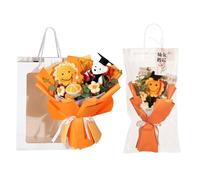 Knitted Flower Bouquet | Winning Championship Crochet Sunflower Desk Decor, Plush Flowers for Wedding Birthday Graduation