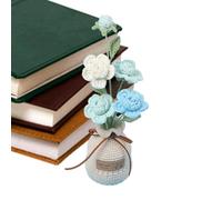 Knitted Flowers, Crochet Flower Pot, Knitted Roses, Crochet Potted Plants for Valentine's Day, Desk Flowers, Crochet Decoration for Car Dashboard, Home Office