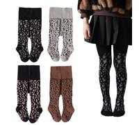 Knitted Girls Leggings for Little Girls, 2 Pack Toddler Girl Pants Baby Tights Ankle Length Multi-Colors Size in 7-9 Years