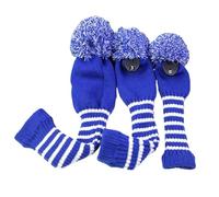 Knitted Golf Club Cover - Driver Head Guard Set, Club Protector Kit | Three-Piece Golf Protection Accessories, Professional Sports Rod Supplies for Adults Seniors Teenagers Beginner Players