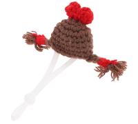 Knitted Hamster Hat Adjustable Lightweight Brown for Small Pets | Polyacrylic Fiber, Charming Cosplay Parties and Easter Accessory, Fits Hamsters and Chinchillas