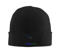 Knitted Hat Solomon Islands Flag Map Unisex Knitted Beanie Cap Classic Skullcap for Winter Ski Men