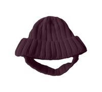 Knitted Hat with Ears for Small Dogs - Cuddly Winter Hat Ideal for Cold Photo Sessions Outdoor Adventure Soft Knitted Perfect Protection for Sensitive Animal Ears (Purple, One Size)