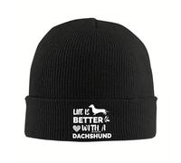 Knitted Hats Custom Dachshund Bonnet Hats Hip Hop Knitting Hat for Women Men Winter Warm Badger Sausage Wiener Dog Skullies Beanies Caps Outdoor Sport Gift