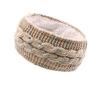Knitted Headband Winter Women, Warm Headbands, Ear Warmers, Thick Crochet Hair Band, Elastic Headband for Women, Outdoor Sports, Skiing, Running, Beige A