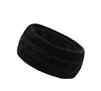 Knitted Headband Winter Women, Warm Headbands, Ear Warmers, Thick Crochet Hair Band, Elastic Headband for Women, Outdoor Sports, Skiing, Running, Black