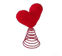 Knitted Heart Shape Christmas Tree Finial Ornament Crafted for Valentine Love Themed Christmas Decorations with For AMERICAN Style Inspiration