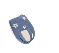 Knitted Hook Flower Bag Flower Knitted Hollow Tote Bag Large Capacity Ladies Simple Retro Shoulder Handbag For Bag(Blue)