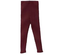 Knitted Leggings Baby & Children - 100% Organic Merino - Breathable, Warm & Soft - Unisex Size 62 - 140 - Sustainable & Fair Stretchy - Made in Germany, Blackcurrant, 122-128 cm