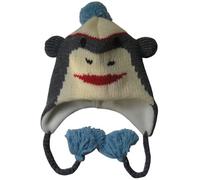 Knitted Nepal Animal Novelty hat Monkey Blue
