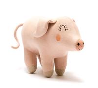 Knitted Organic Cotton Pig Soft Toy